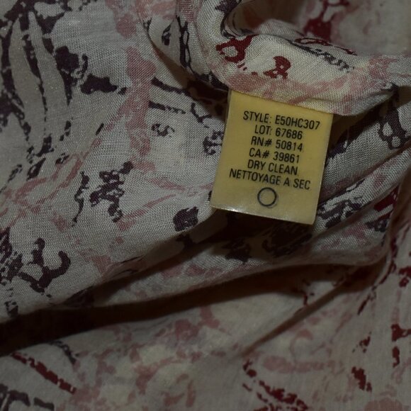 Elie Tahari Cotton Silk Blend Weighted Hem Print Skirt Size 4 - Picture 9 of 10